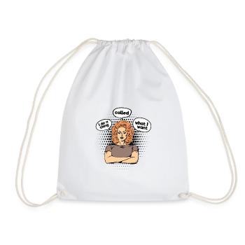 I Do A Thing Called What I Want Shirt Feminist - Drawstring Bag - white - Front