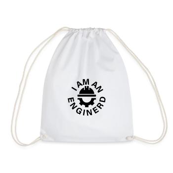 Best engineer gift - Drawstring Bag - white - Front