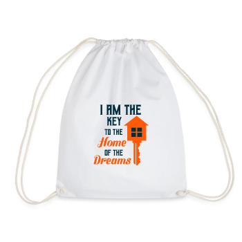 Cadeau immobilier - Sac de sport léger - blanc - Devant