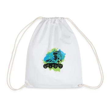 inline skates inlineskater - Drawstring Bag - white - Front