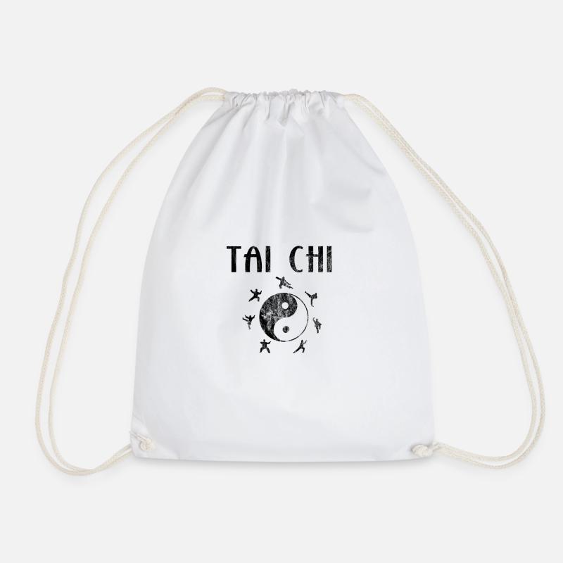 Tai Chi - Drawstring Bag - white