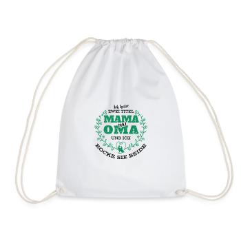 Mama Und Oma - Turnbeutel - Weiß - Vorne