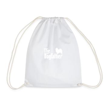 Samoyed Lover Gift DogFather - Drawstring Bag - white - Front