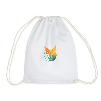 lynx Silhouette Watercolor Gift - Turnbeutel - Weiß - Vorne