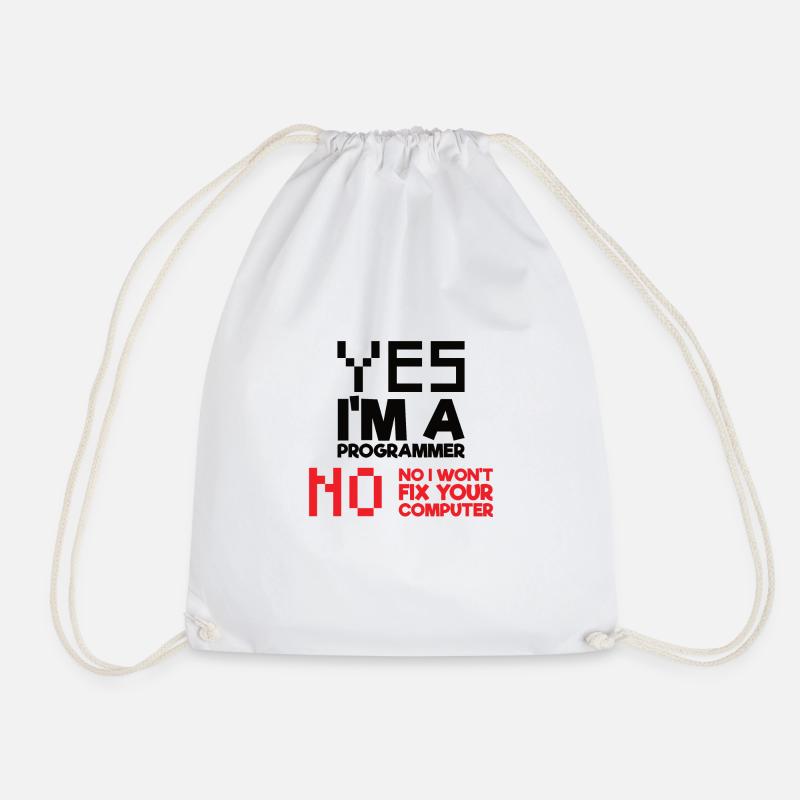 Oui Je suis un programmeur Informatique Informatique - Sac de sport léger - blanc