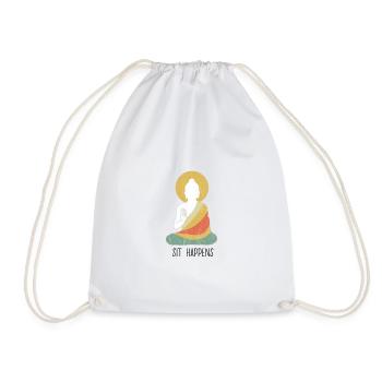 Bouddha drôle bouddhisme méditation paix dharma - Sac de sport léger - blanc - Devant