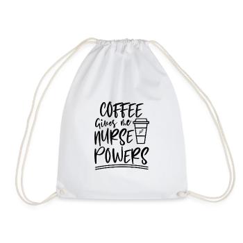 Coffee gives me nurse superpower - Drawstring Bag - white - Front