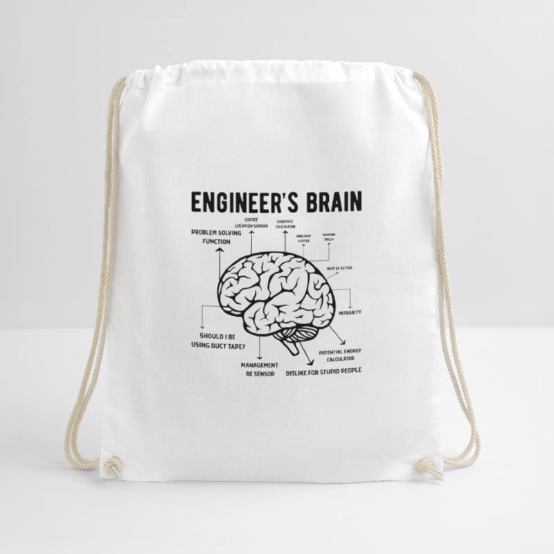Engineer Brain Mechanical Engineering Electrical Engineering Math Drawstring Bag