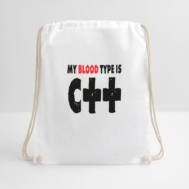 Blood Type C++ Computer Science Binary Software Program Drawstring Bag