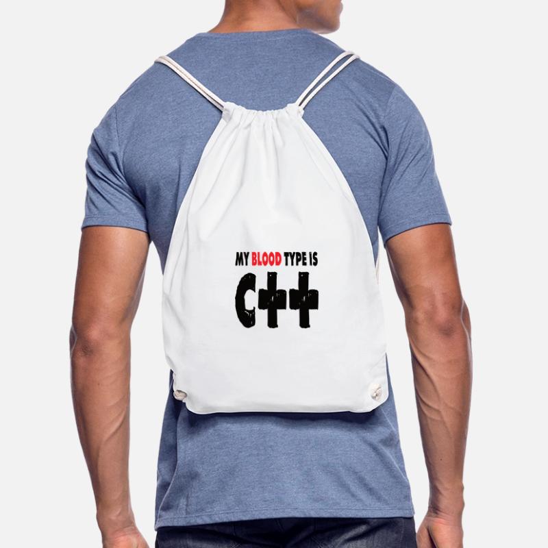 Blood Type C++ Computer Science Binary Software Program Drawstring Bag