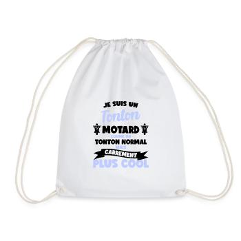 Je Suis Un Tonton Motard, Comme Un Tonton Normal, - Sac de sport léger - blanc - Devant