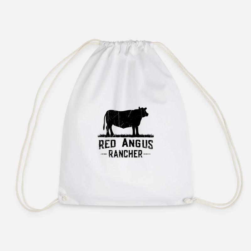 Red Angus Rancher - Kuhbauer - Turnbeutel - Weiß