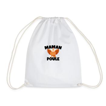 Maman Poule Cadeaux Maman Femme Gros Poulet - Sac de sport léger - blanc - Devant