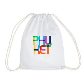 Phuket Thailand Pop Art Letters - Drawstring Bag - white - Front