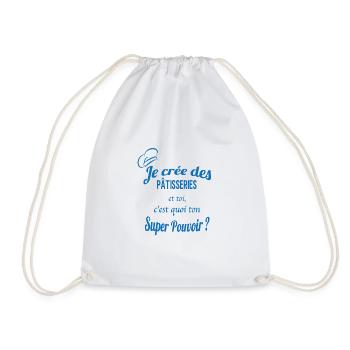 Je crée des pâtisseries super pouvoir - Sac de sport léger - blanc - Devant