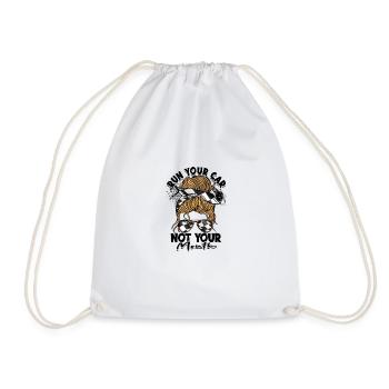 Run your car not your mouth - Ghetto Style Sports - Drawstring Bag - white - Front