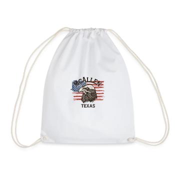 USA Flagge Adler Texas Vintage McAllen - Turnbeutel - Weiß - Vorne