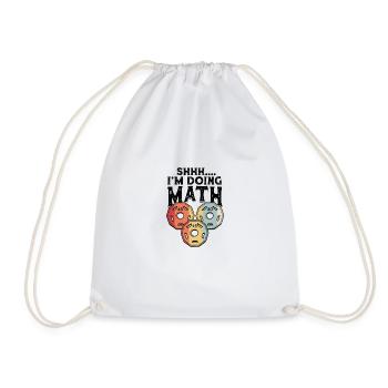 Shhh Ich mache Mathe Funny Weight Lifting - - Turnbeutel - Weiß - Vorne