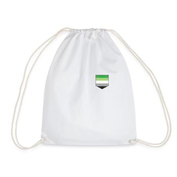 LGBTQ Aromantic Pride Flag Pocket - Turnbeutel - Weiß - Vorne