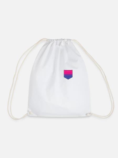 LGBTQ Bisexuelle Pride -Flagge -Tasche - Turnbeutel - Weiß