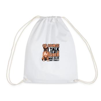 Bien sûr, je parle à mon boxeur en qui d’autre puis-je faire confiance - Sac de sport léger - blanc - Devant