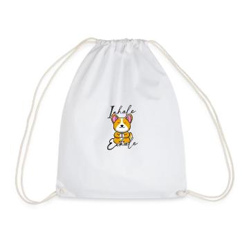 Inhale Exhale - pembroke welsh corgi - Sac de sport léger - blanc - Devant