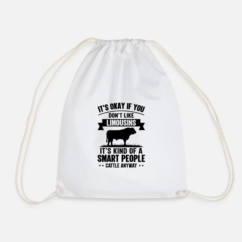 Smart People - Limousines de vaches - Sac de sport léger - blanc