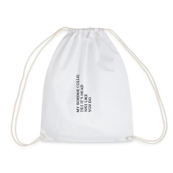 Mon border collie incline la tête comme vous le faites - - Sac de sport léger - blanc - Devant
