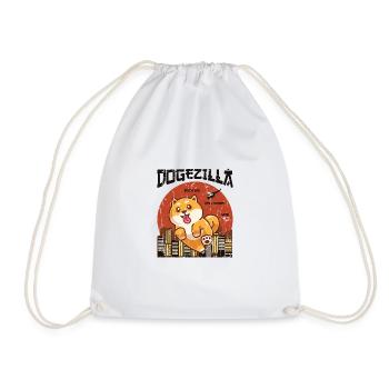 Dogezilla beaucoup grand très effrayant wow - shiba inu chien - Sac de sport léger - blanc - Devant
