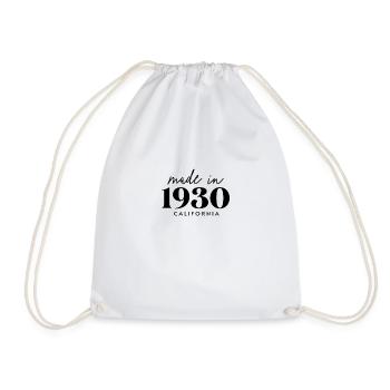 Fait en 1930 dans Birthday en Californie - Sac de sport léger - blanc - Devant