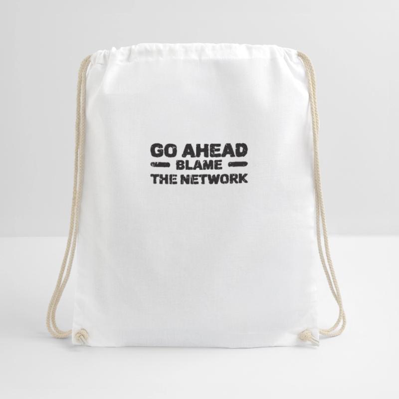 Go ahead blame the network - software developer Drawstring Bag