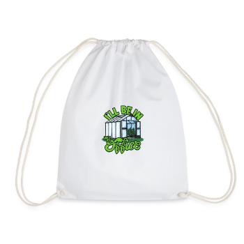 I'll Be In My Office Gardening - fertilizers - Drawstring Bag - white - Front