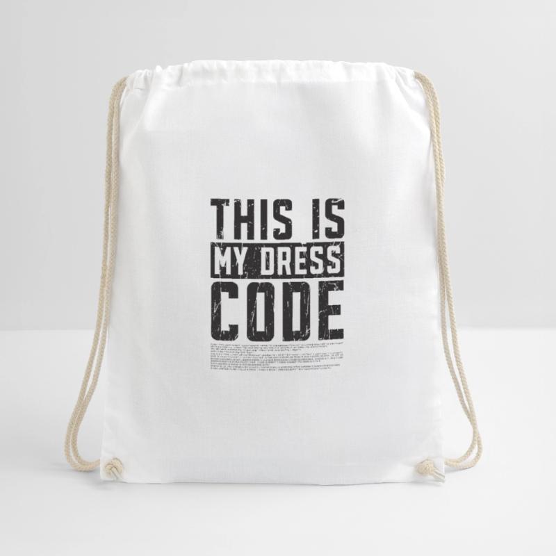 This is my dress code - software developer Drawstring Bag