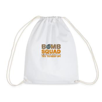 Bomb squad si vous me voyez courir essayez de suivre! - Sac de sport léger - blanc - Devant