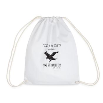 There is no beauty without some strangeness Edgar - Drawstring Bag - white - Front
