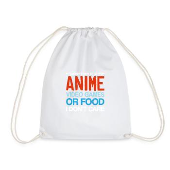 Japanese Anime Manga Games Food Nani Kawai Otaku - Drawstring Bag - white - Front