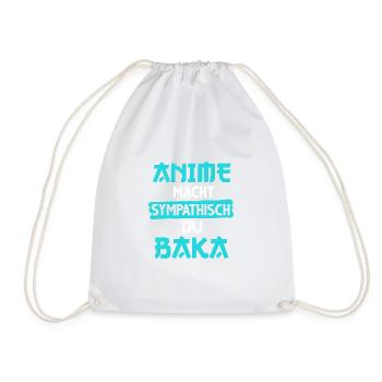 Japanisch Anime Manga Baka Senpai Nani Kawai Otaku - Turnbeutel - Weiß - Vorne