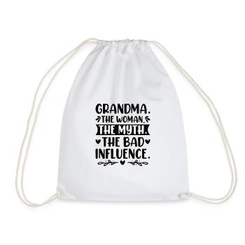Grand-mère Bad Influence Grand-mère Grand-mère Légende - Sac de sport léger - blanc - Devant