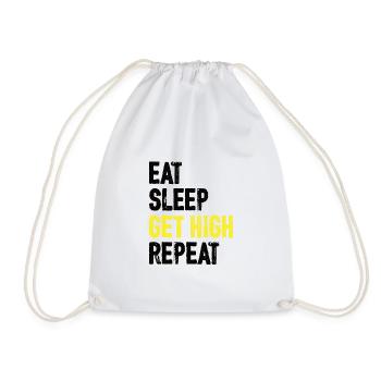 Wood Chainsaw Lumberjack Woodworker Climbing - Drawstring Bag - white - Front