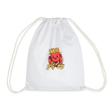 It's Fry Yay - french fries - Drawstring Bag - white - Front