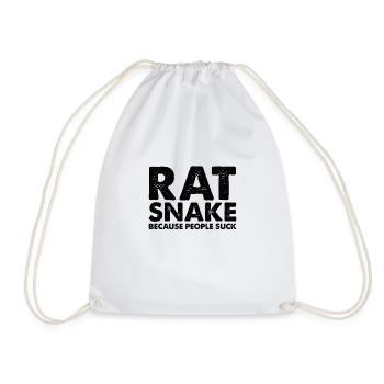 People suck rat snakes - Drawstring Bag - white - Front
