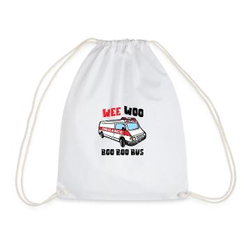 Wee Woo Boo Boo Bus - ambulancier paramédical - Sac de sport léger - blanc - Devant