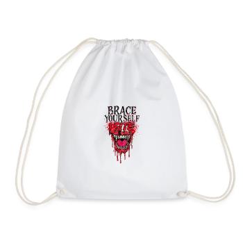 Préparez-vous Je mords - truc ou friandise - Sac de sport léger - blanc - Devant