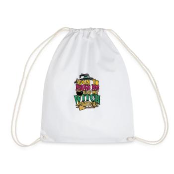 Ne me faites pas tourner mon interrupteur de sorcière - effrayant - Sac de sport léger - blanc - Devant