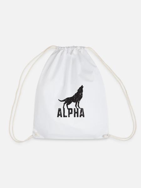 Alpha - Wolfsliebhaber - Turnbeutel - Weiß