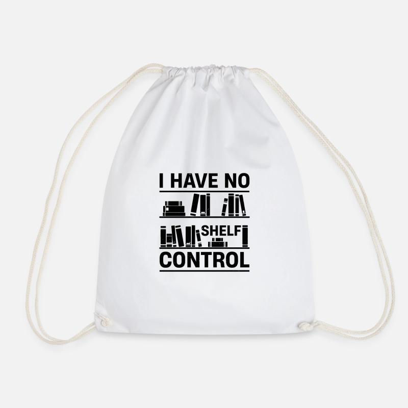Book Reader Reading Literature Bookworm Gift Idea - Drawstring Bag - white