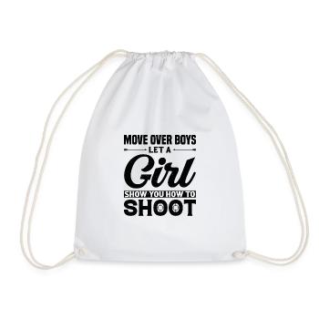Archery - Bow Hunter Design Archery Arrow - Drawstring Bag - white - Front