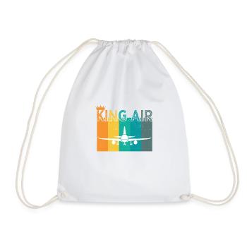 Pilot Airplane Flying Sport Gift Idea - Drawstring Bag - white - Front