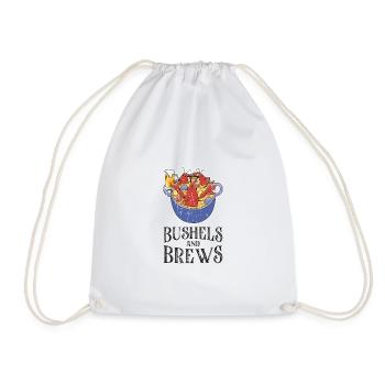 Bushels and Brews - crustaceans - Drawstring Bag - white - Front
