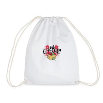 Got Ceviche - chilean - Drawstring Bag - white - Front